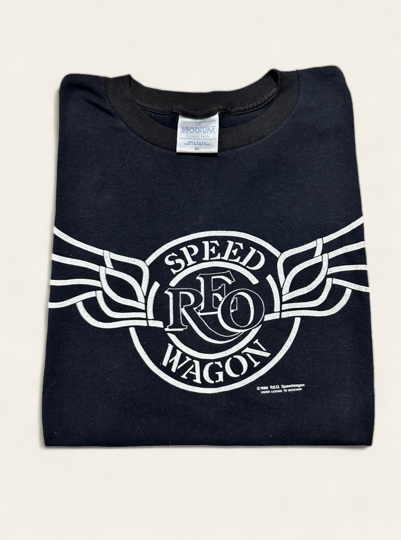 T-shirt Vintage Reo Speedwagon - Homme - 100% Coton Lourd - Taille S à 5XL - Modèle Gildan 5000