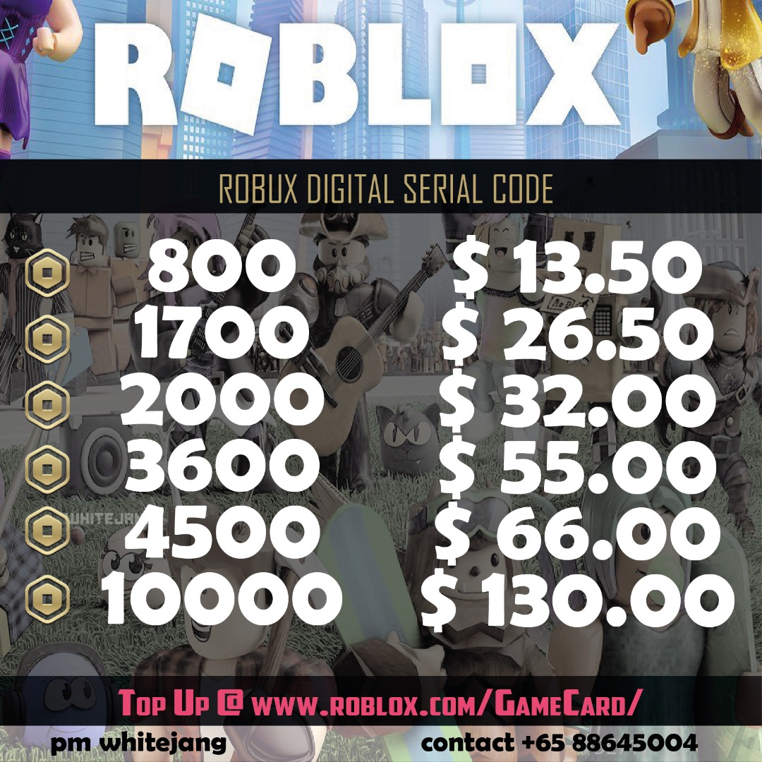 Roblox Robux gift card topup, Video Gaming, Gaming Accessories