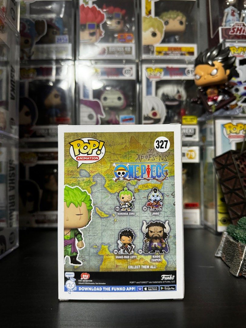 Funko POP! One Piece RORONO ZORO (GITD) & LUFFY GEAR FOUR Vinyl Figure w/  case
