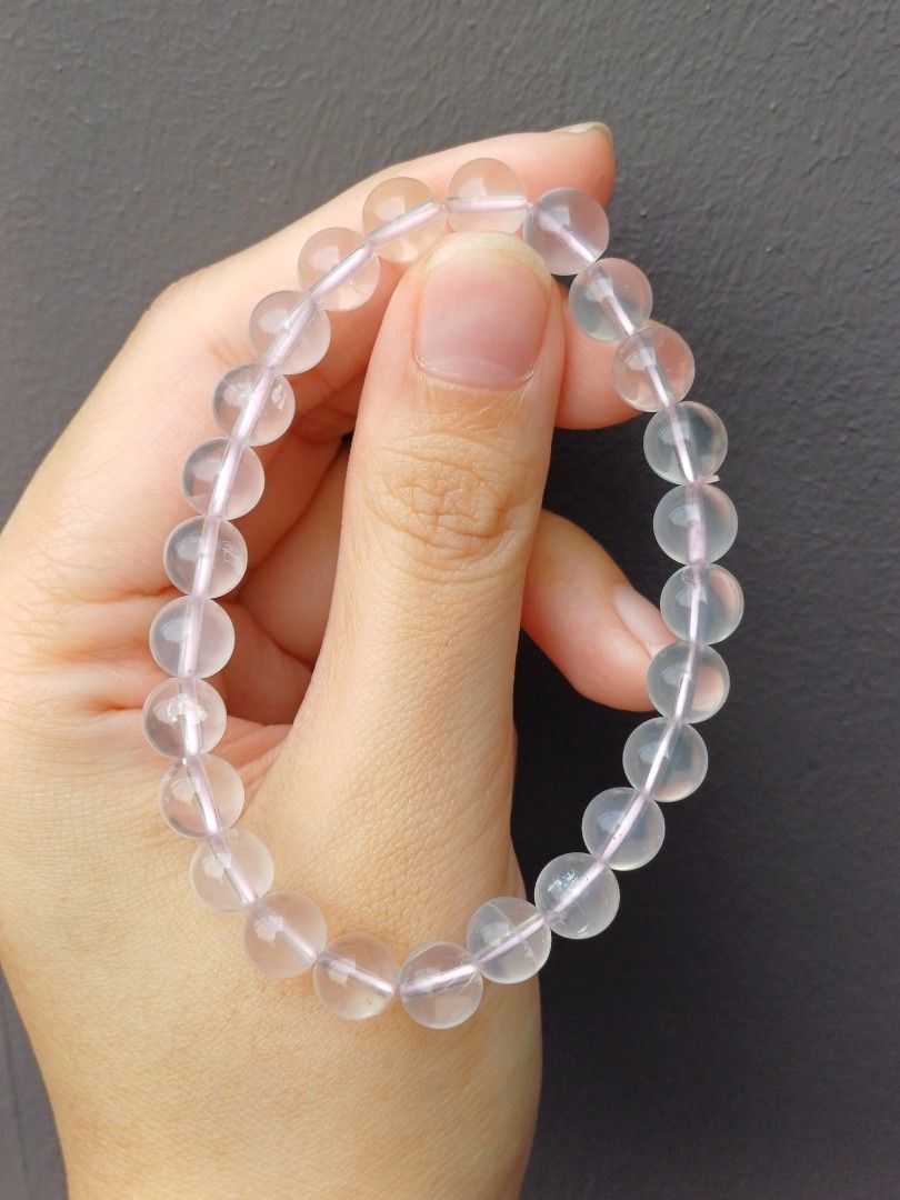 Rose quartz crystal bracelet Women s Fashion Jewelry