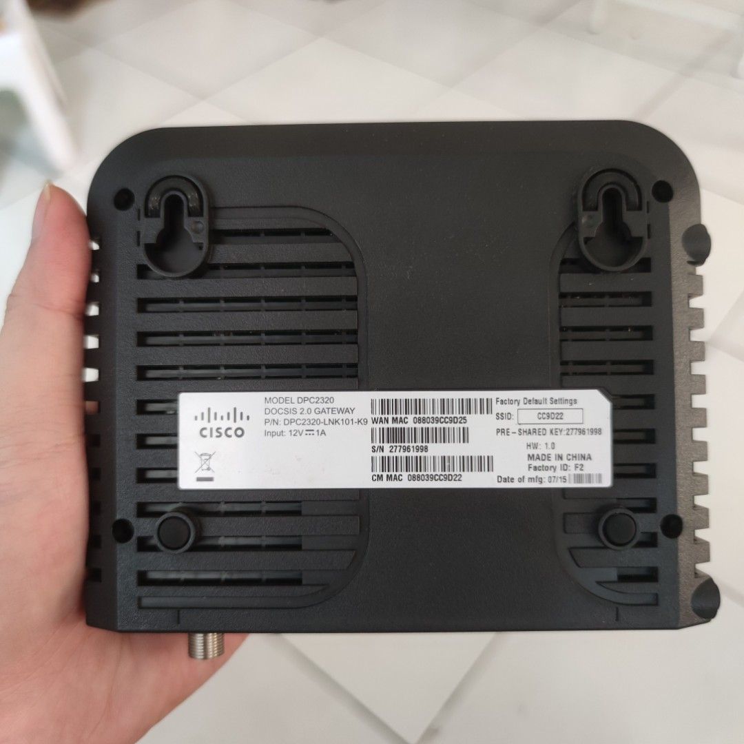 Router cisco DPC2320 Docsis 2.0, Elektronik, Bagian Komputer