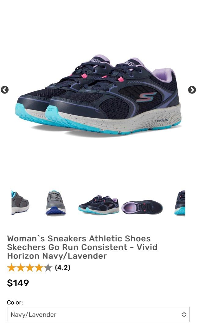 Running Shoes for Adults Skechers Go Run Consistent Lady Navy Blue