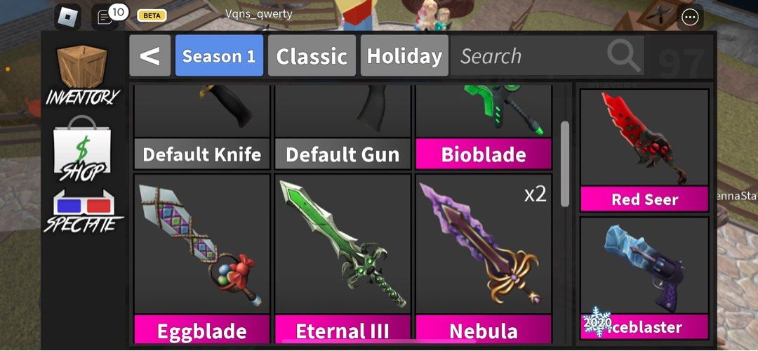 Selling - [Murder Mystery 2] selling mm2 items (guns & Knifes