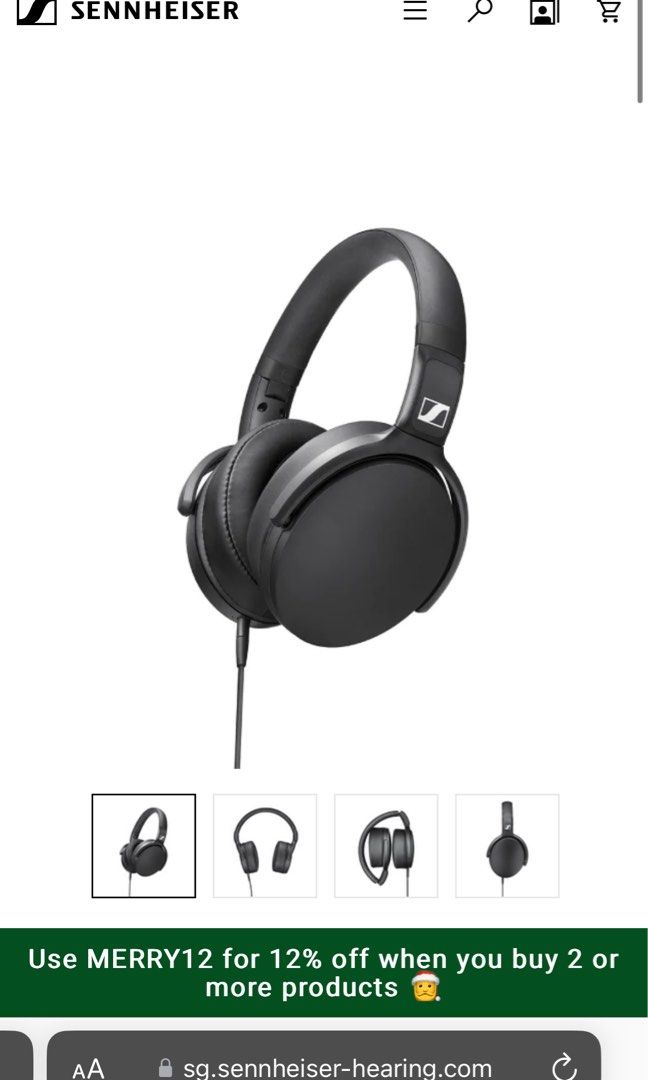 Sennheiser MOMENTUM Wireless Noise Canceling Over The Ear Headphones Sandy White