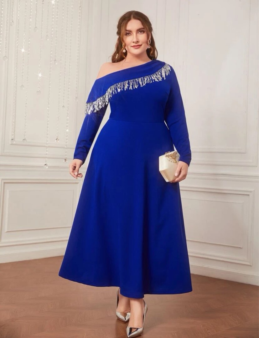 SHEIN Modely Plus size curve elegant classy semi formal Split