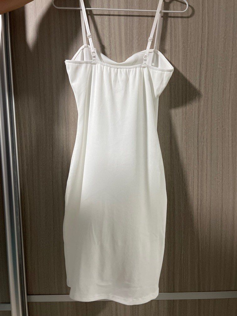 White bodycon slip store