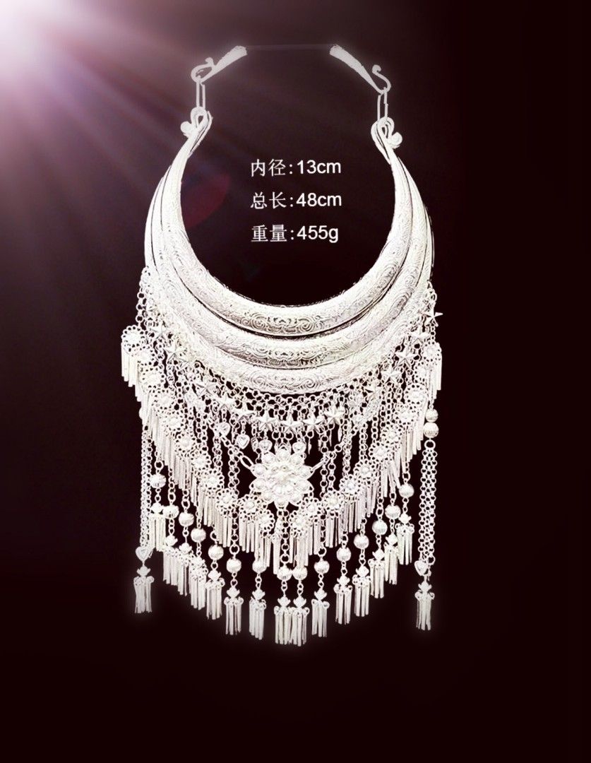 Silver Necklaces Alloy Pendant Retro Folk Dance Accessories