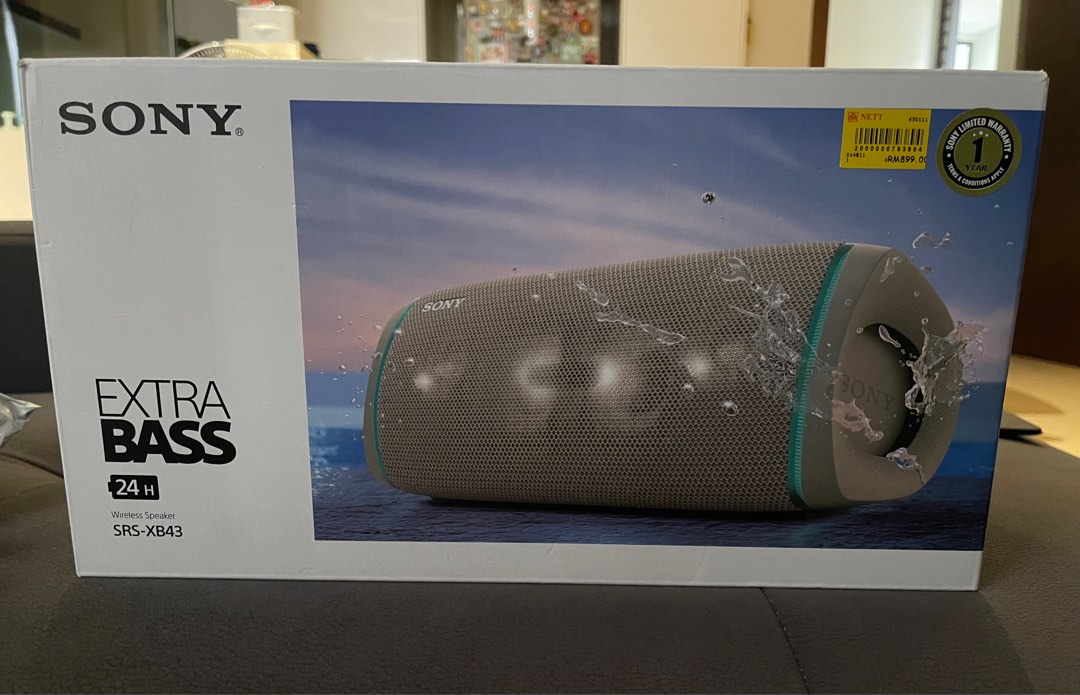 Sony SRSXB43 Extra Bass Wireless Speaker, Audio, Soundbars, Speakers