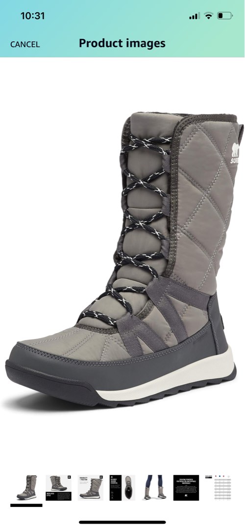 Sorel Whitney II Tall Lace snow boots US 7 Women s Fashion