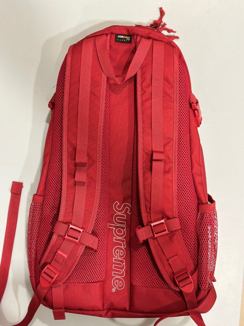 Supreme backpack dark red best sale