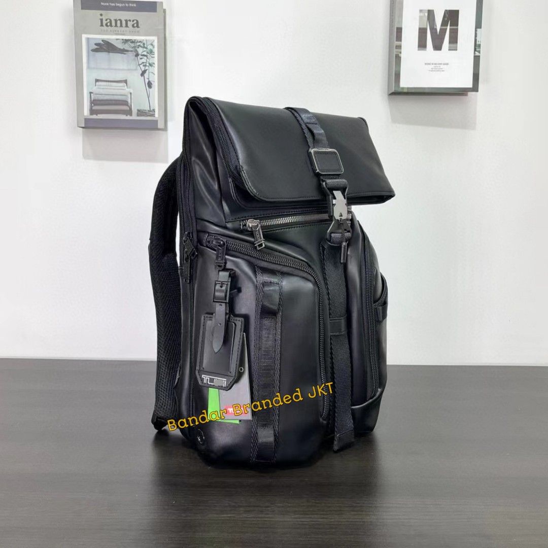 Tas Ransel Kulit Pria Tumi Alpha Bravo Logistics Leather Backpack