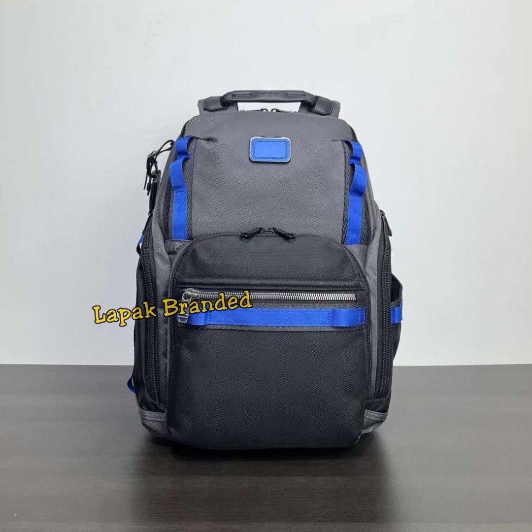 Tas Ransel Pria Tumi Alpha Bravo Search Backpack Laptop Kerja Traveling  Grey Blue