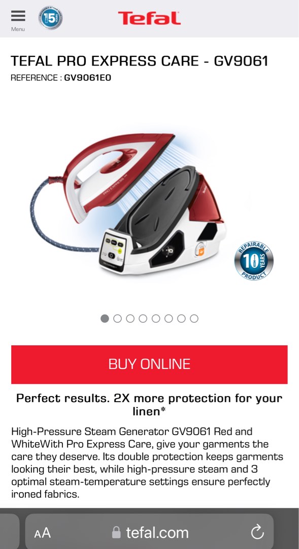 Tefal gv9061 on sale pro express