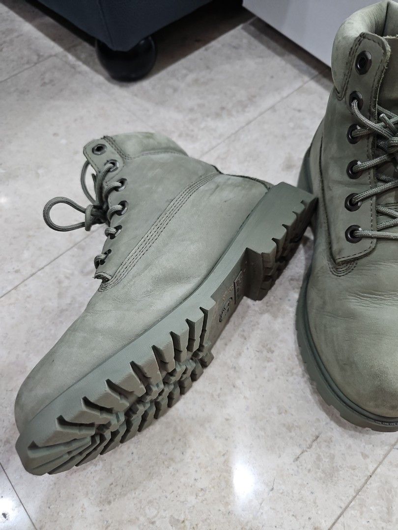 Olive green timberlands kids discount