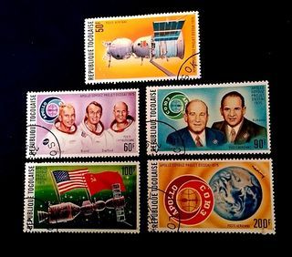 Togo 1975 Airmail - Apollo-Soyuz Space Link
5v. (used) COMPLETE SERIES