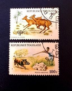 Togo 1975 Airmail - Hunting 2v. (used) COMPLETE SERIES
