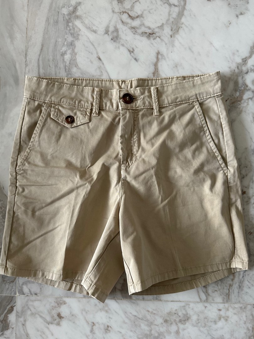 Topshop best sale khaki shorts