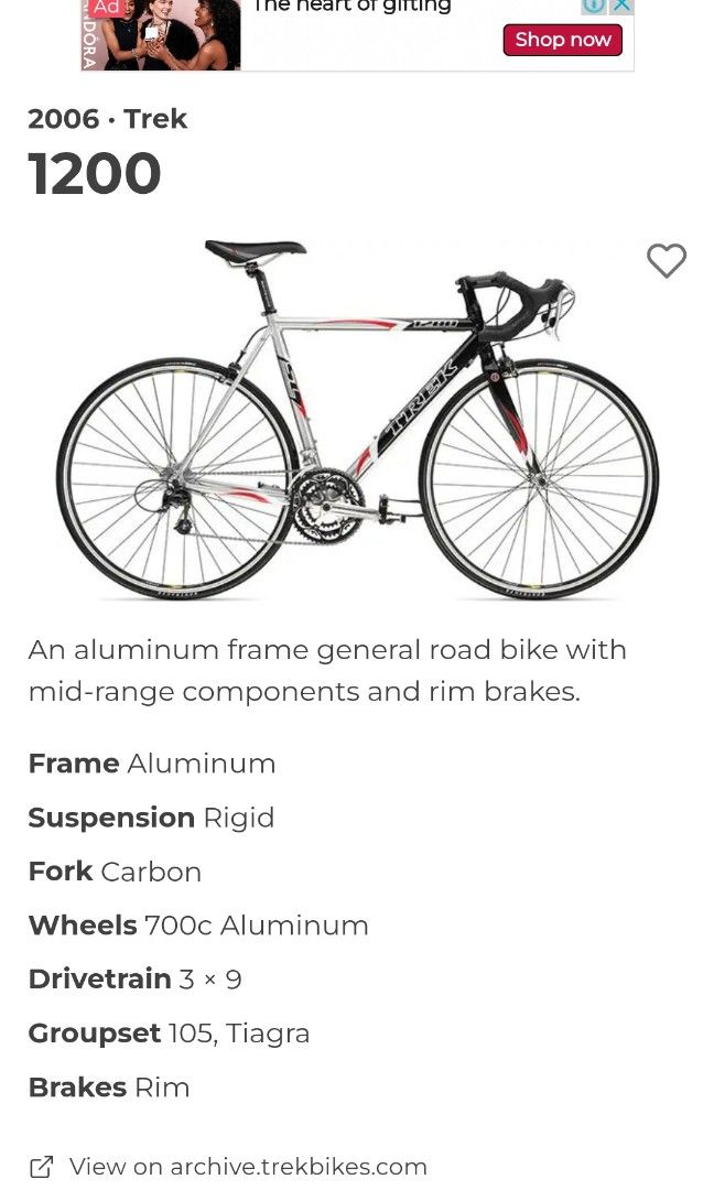 Trek sl 1200 road bike clearance