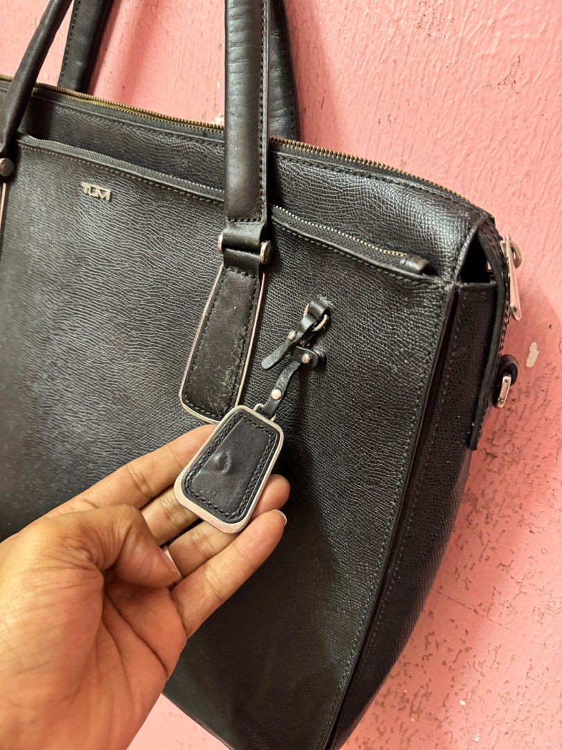 Tumi leather laptop 2025 bag