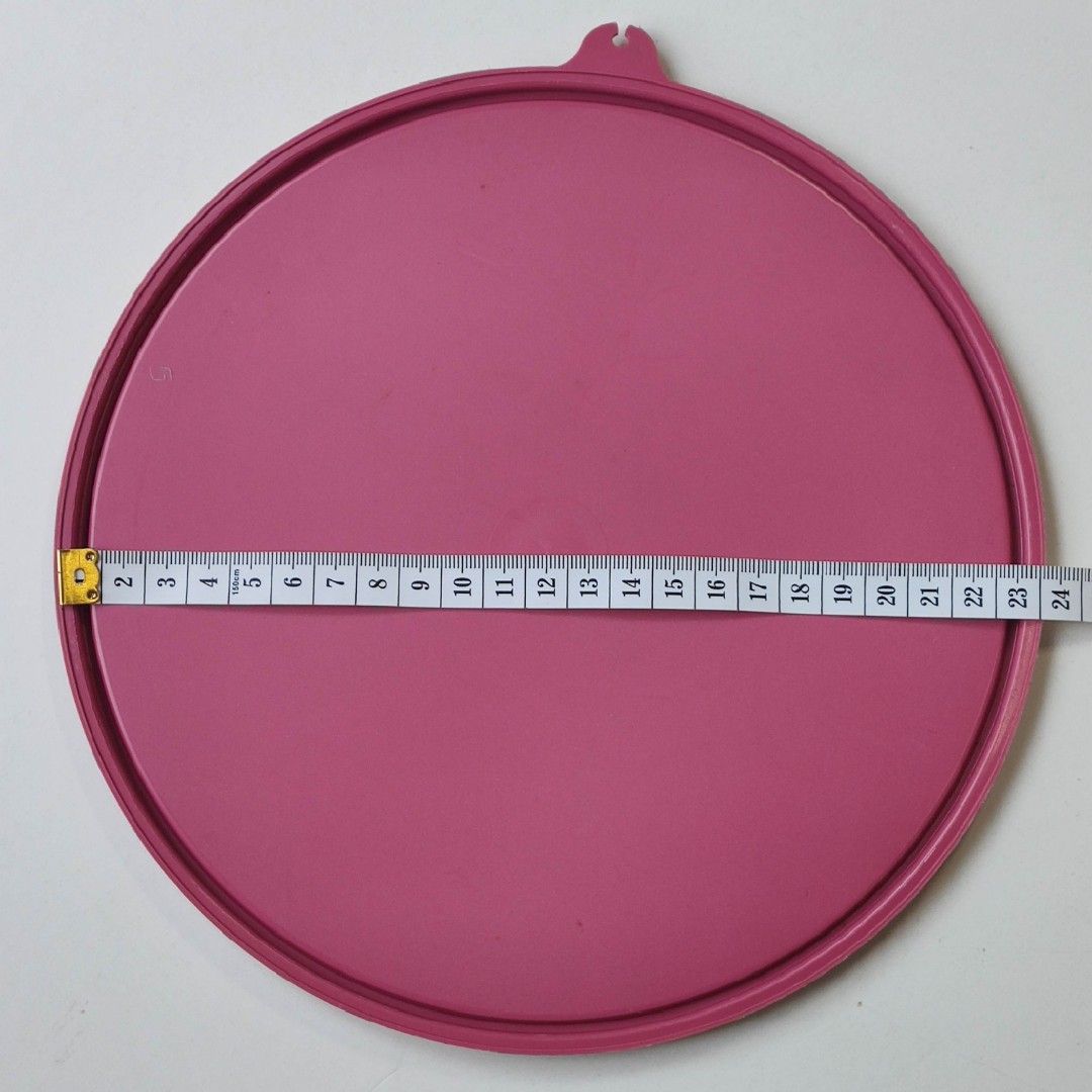 Tupperware lid 23011 Z maroon circle 22cm round vintage replacement