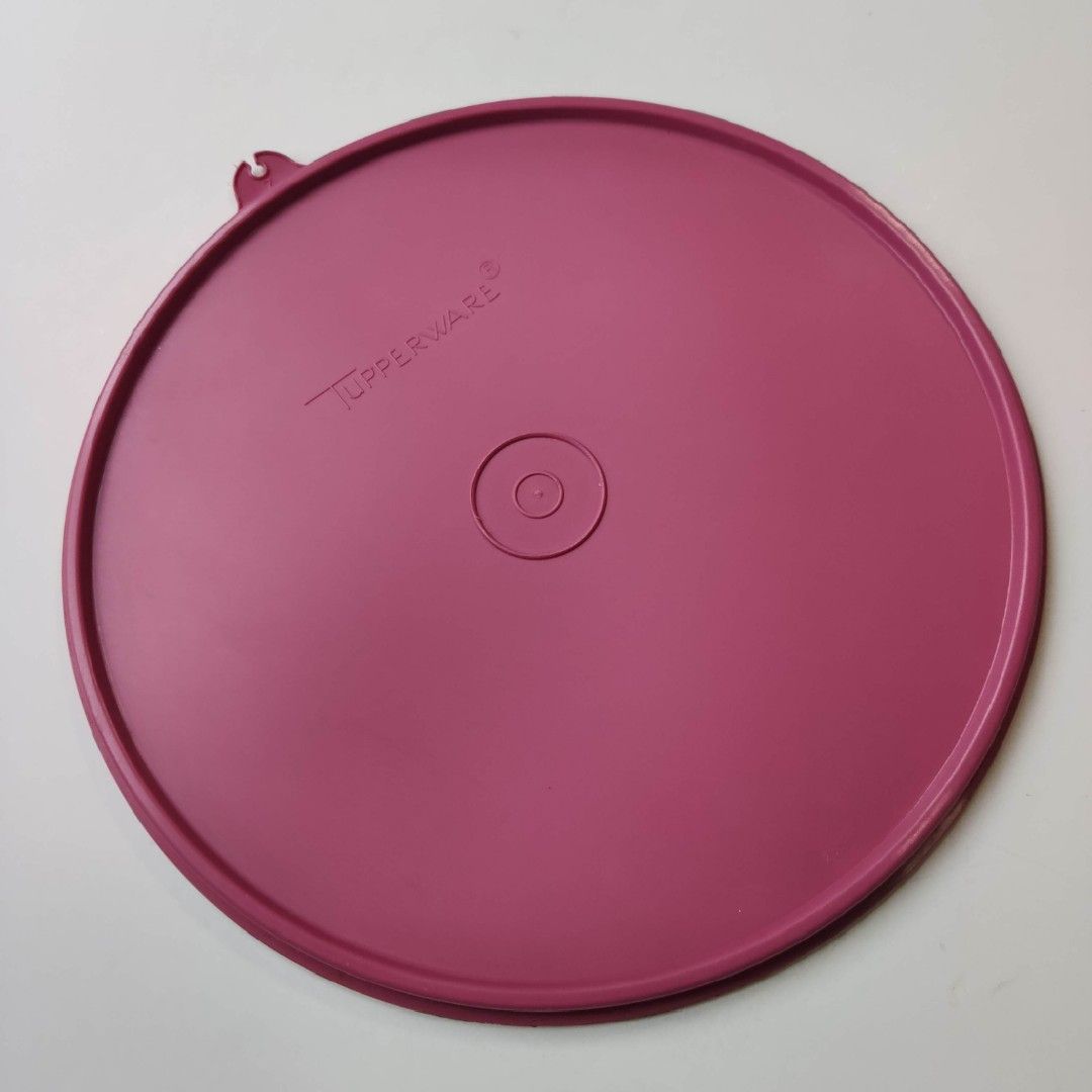 Tupperware lid 23011 Z maroon circle 22cm round vintage replacement