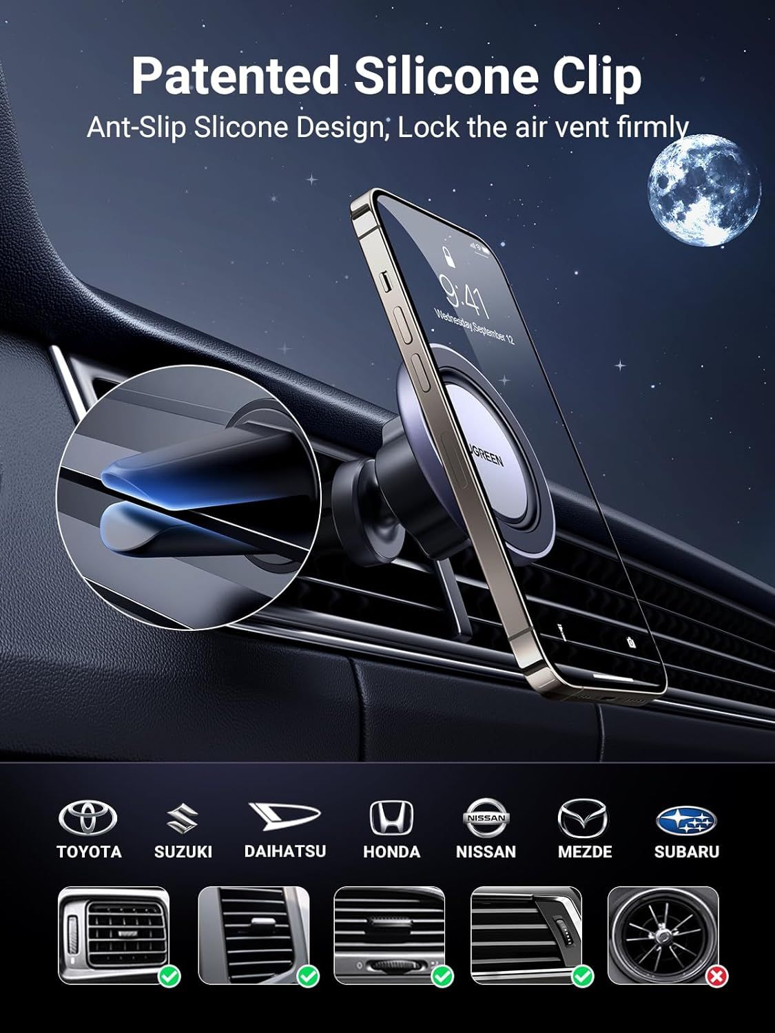  UGREEN for Magsafe Car Phone Holder Magnetic Phone