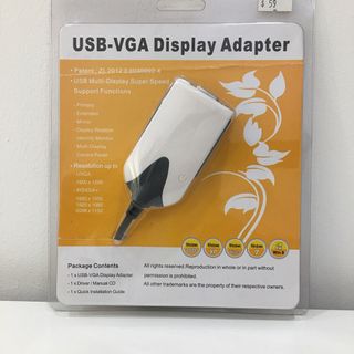 ELECABLE USB to VGA Adapter Cable 6.5FT Compatible with Mac OS Windows  XP/Vista/10/8/7, USB 3.0 to VGA Male 1080P Monitor Display Video