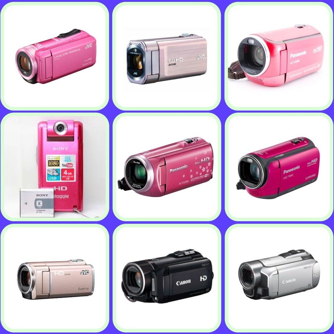 vintage camcorder POs, Photography, Video Cameras on Carousell
