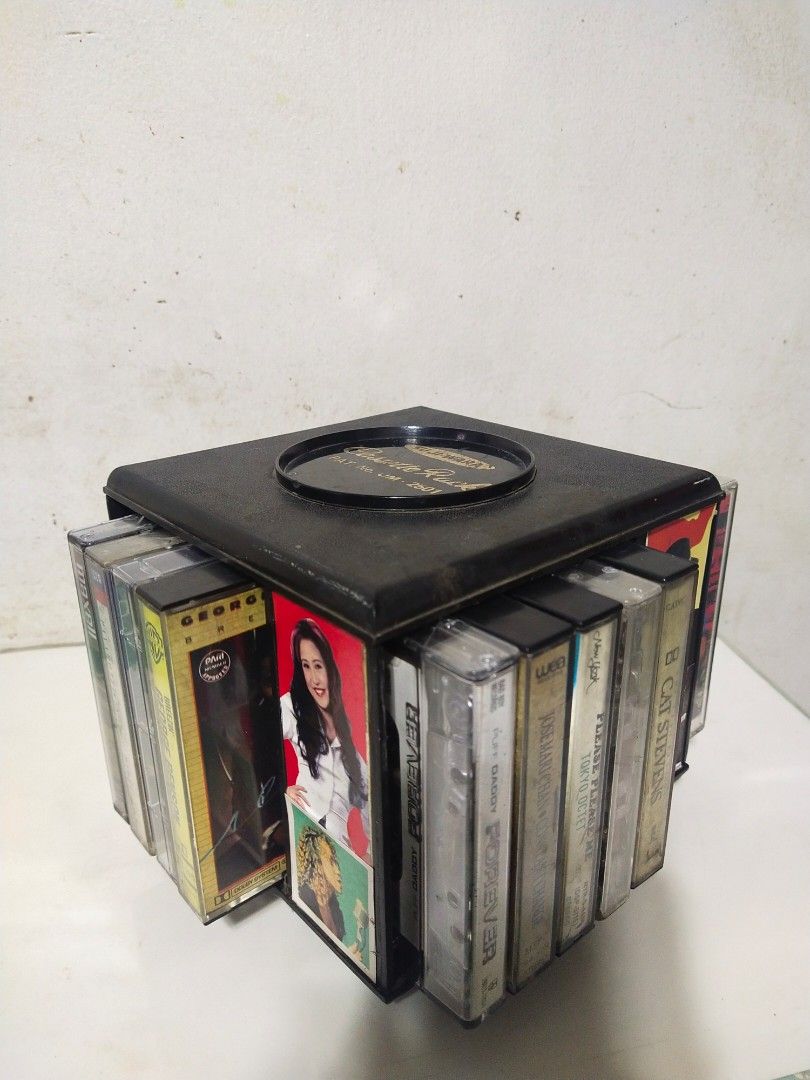 vintage Cassette Tapes RACK/1970s Fujiwara/FREE 19 assorted tapes from ...
