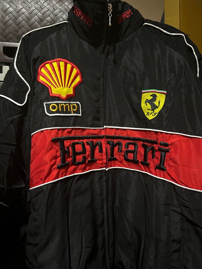 Ferrari red black discount embroidered exclusive jacket