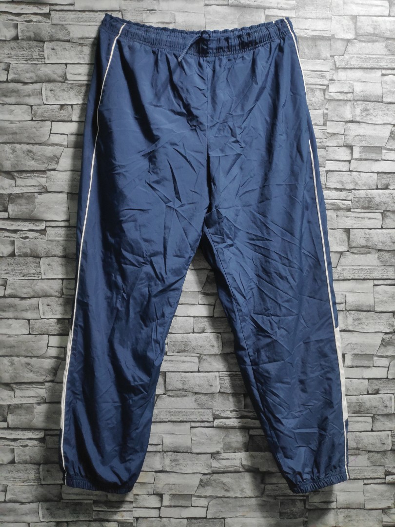 Vintage Nike Y2K Small Logo Blue Track Pants Men Size L Large 