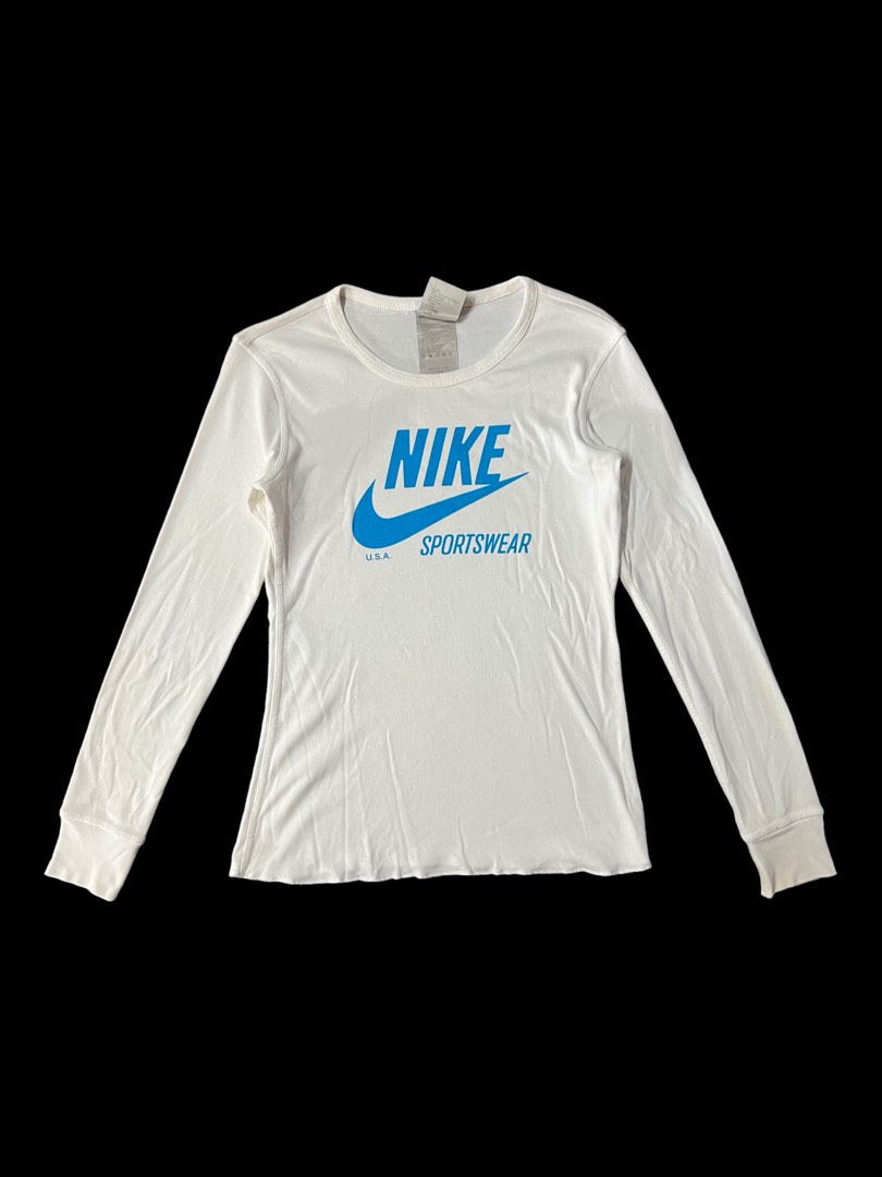 White nike long best sale sleeve women's