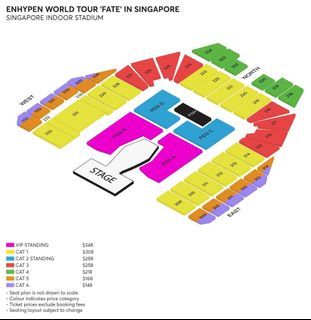 WTS ENHYPEN WORLD TOUR FATE IN SINGAPORE Tickets - Day 2 Jan 21 2023 - CAT 2 PEN D