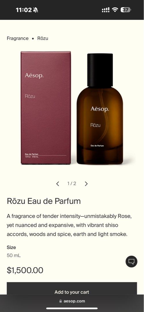 Aesop Roze Eau de Parfum 香水HWYL $700, 美容＆個人護理, 健康及美容