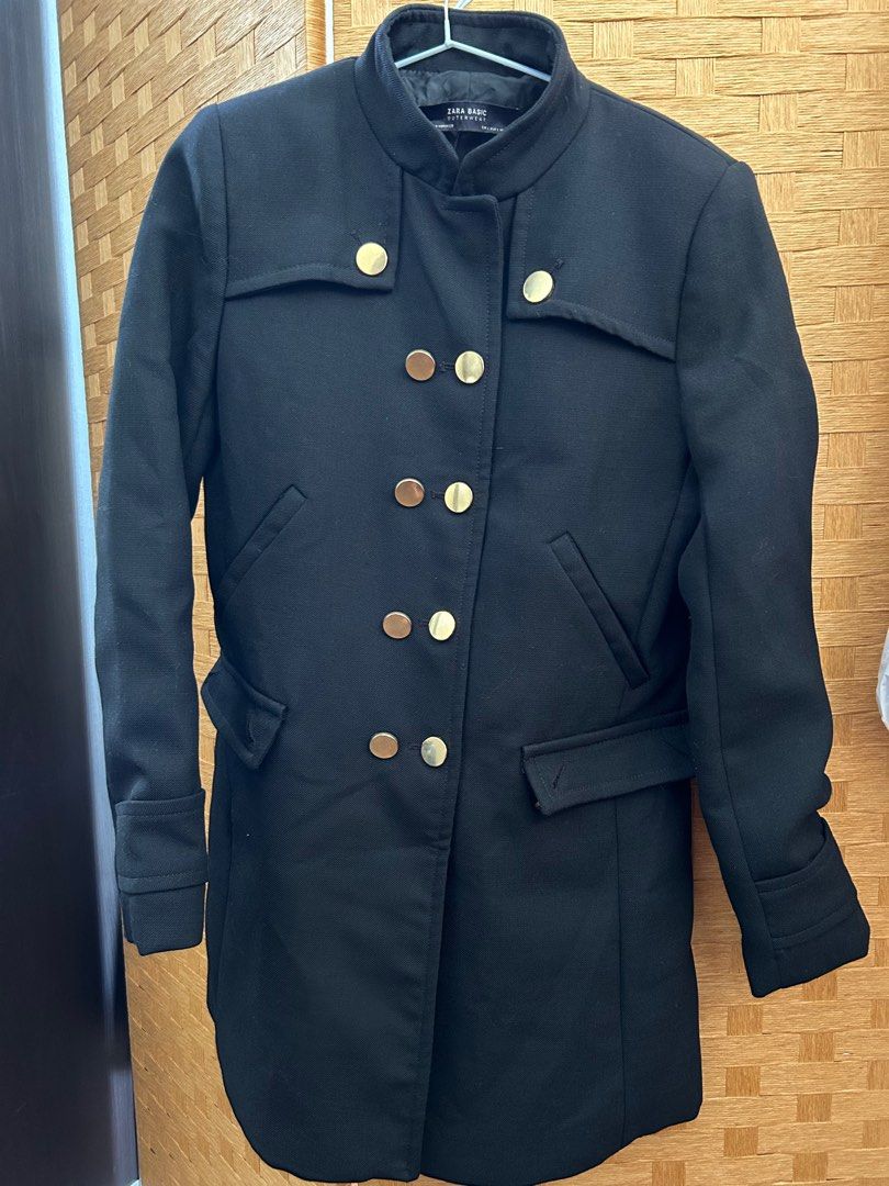 Military coat zara hot sale