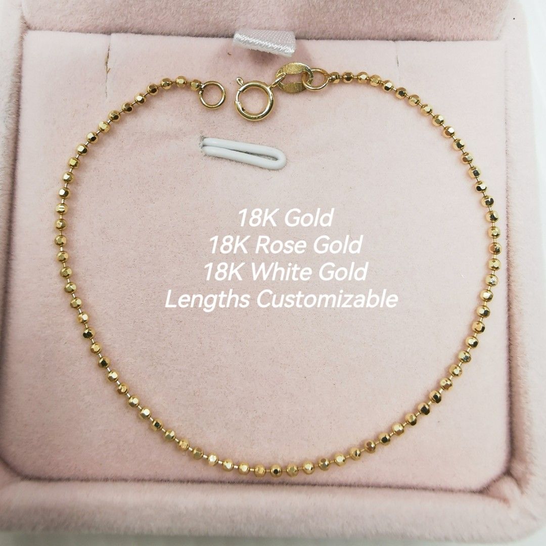 White gold bead bracelet new arrivals