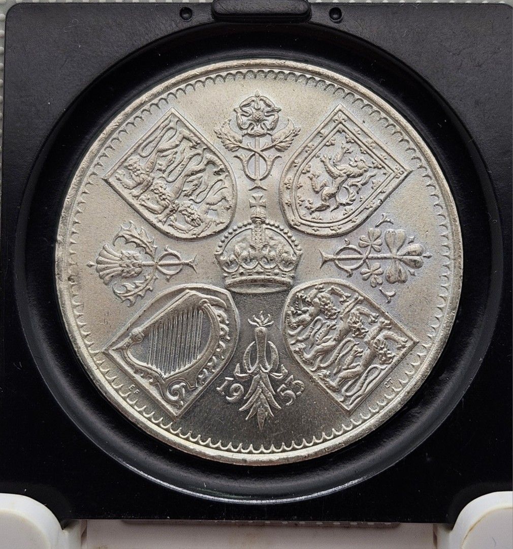 (1953) 英國5先令/紀念幣/Coronation of Queen Elizabeth II/Ref1953, 興趣及遊戲, 收藏品及 ...