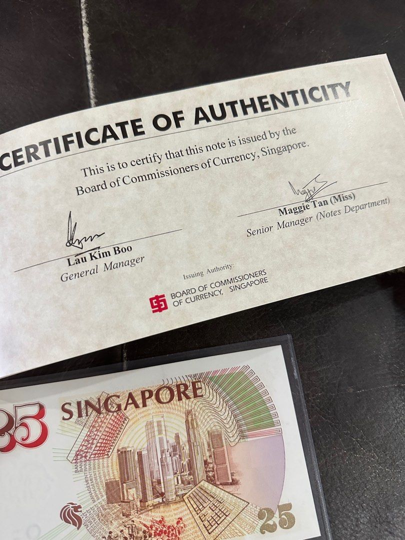 $25 MAS 25th Anniversary Commemorative Singapore Banknote Note Currency ...