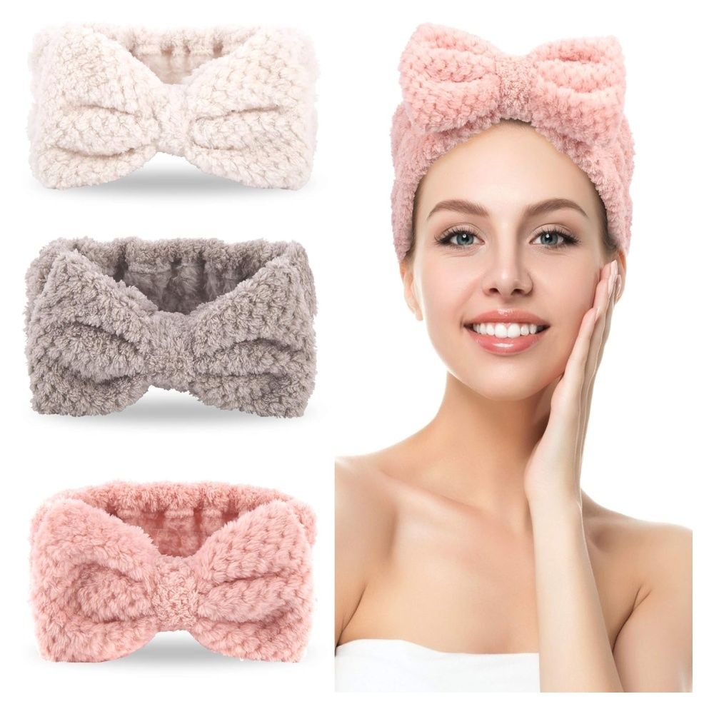 3pcs Headbands for Women Head Bands - Fashion Womens Headband Hair  Accessories Hairbands for Girls No Slip Cute Black Pink Gray Headband Gift  for Women 