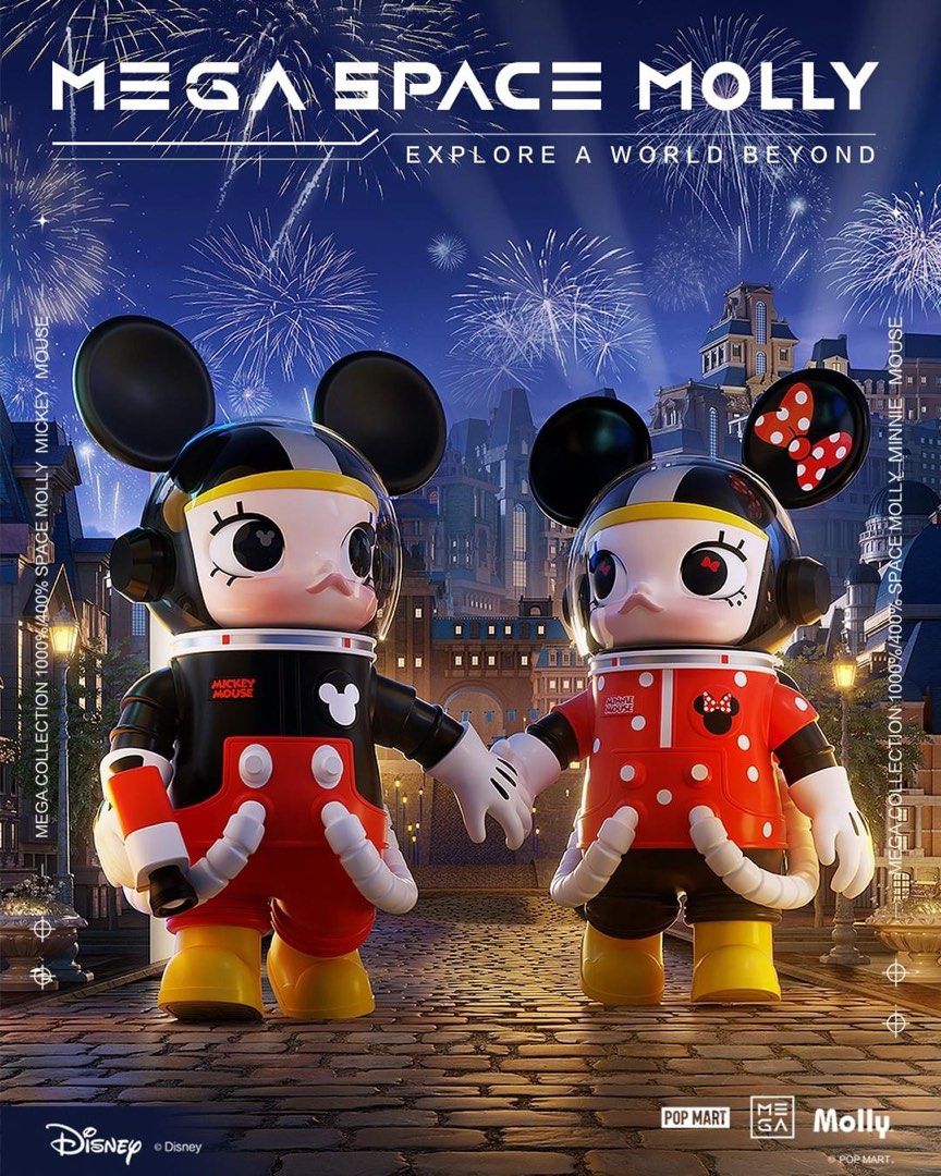 400% 1000% 米奇米妮molly mega space molly mickey minnie disneyland