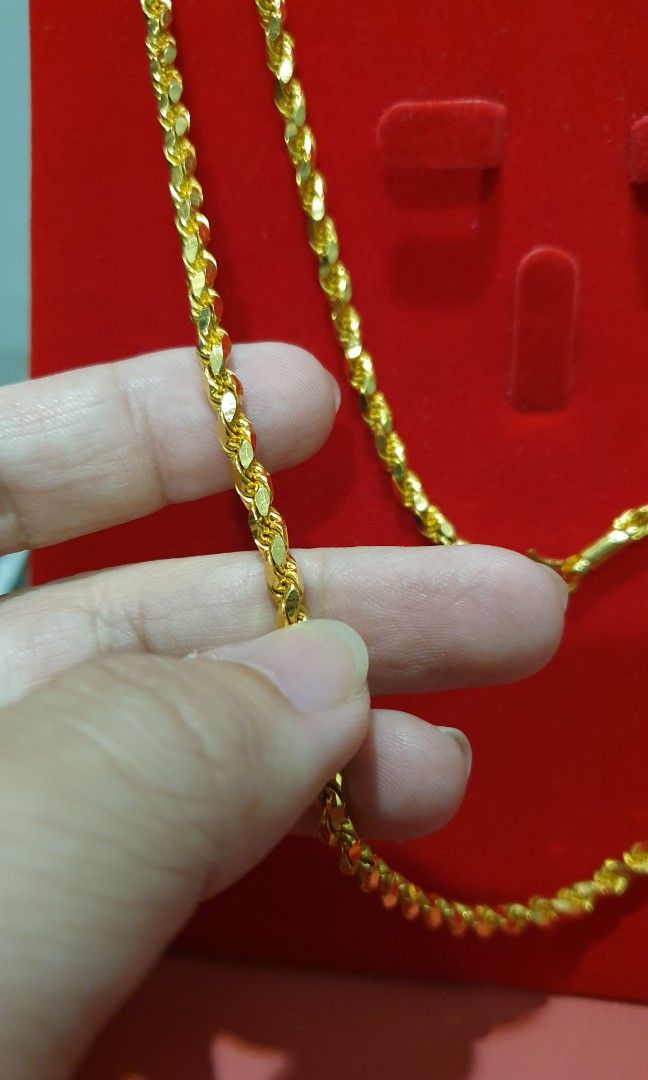 60cm solid gold shop chain