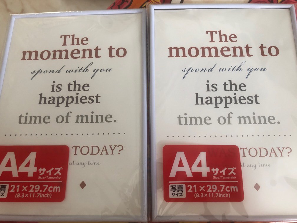 A4 size photo frame, Furniture & Home Living, Home Decor, Frames