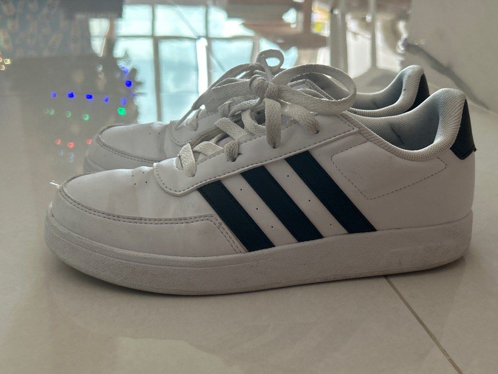 White adidas black stripes discount