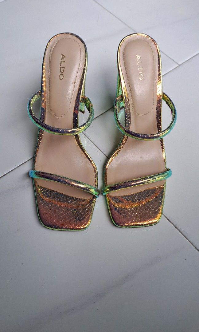 Aldo metallic heels on sale