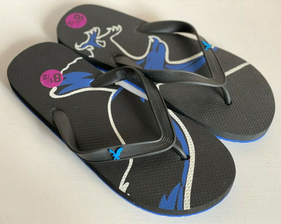 AMERICAN EAGLE OUTFITTERS BLACK FLIP FLOPS SLIPPERS SANDALS US 8