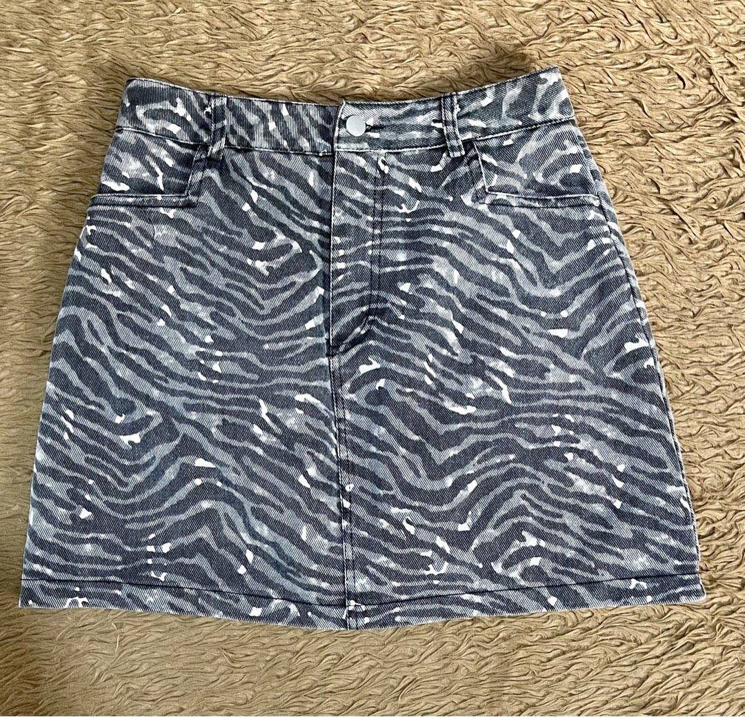 Animal print denim skirt, Women's Fashion, Bottoms, Skirts on Carousell