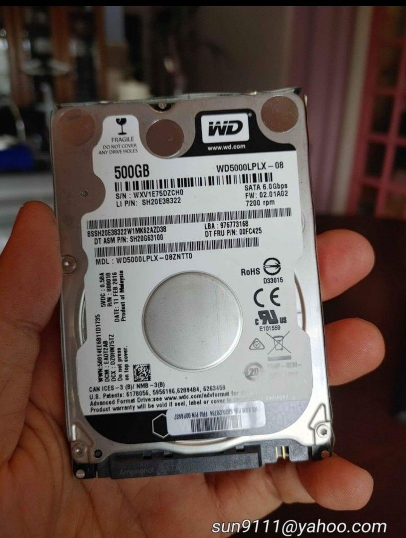 Assorted laptop HDD 500gb to 1tb (Category: Hard Disks & Thumbdrives) located in Quezon City. Submitted by gadgetsun (Listing ID 1272399348, Image 1). Description: .