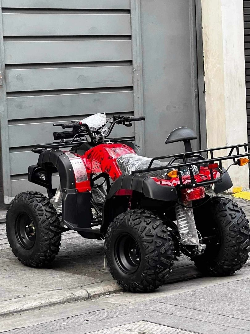 Atv 150cc (Category: Bicycles) located in Manila. Submitted by saguittarian06 (Listing ID 1272317658, Image 2). Description: SALE SALE SALE ... ATV 150cc 🔥 *4stroke (4X2) *manual transmission *gear F / N / R *front and rear hydraulic disc brakes *Wheel front tires 23 X 7 - 10 *Wheel rear tires 22 X 10 - 10 *Steel Rim Type *Digital Panel LCD *LED Bar Headlight *with backrest support *up to 2 person.