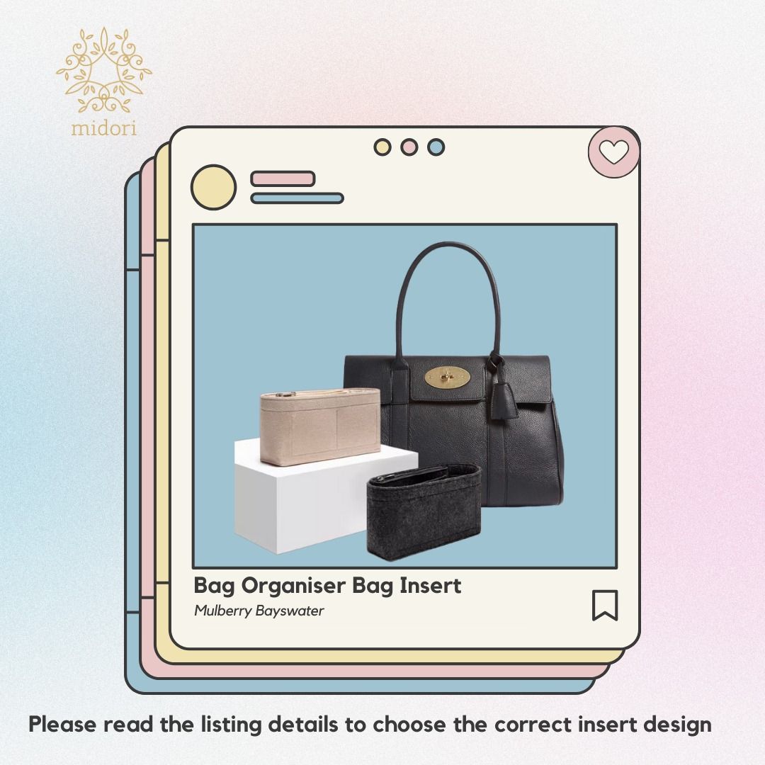 Bag Insert Bag Organiser for Mulberry Bayswater
