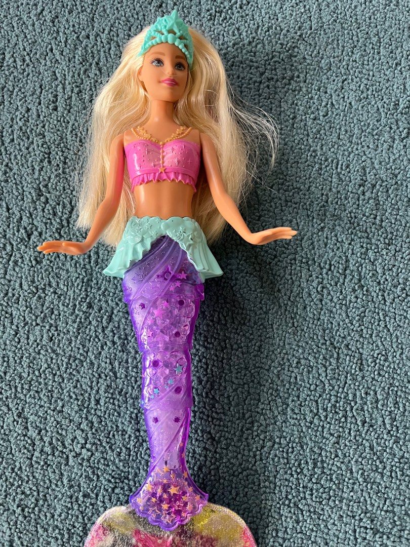 Barbie Rainbow Lights Mermaid Doll Hobbies Toys Toys Games on Carousell